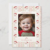 Rode boog kerstkrans foto feestdagenkaart (Voorkant)