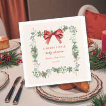 Rode Boog Kerstmis Baby Shower