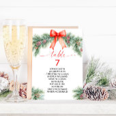 Rode boog kersttafel nummer Zittabel Grafiek Kaart