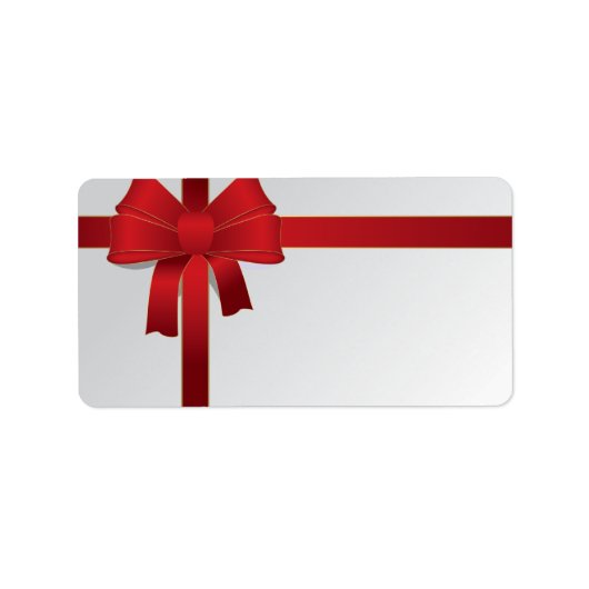 Rode boog kerstvakantie etiket (Voorkant)