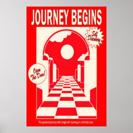 Rode Boog Kunstprint Reis Begint Poster