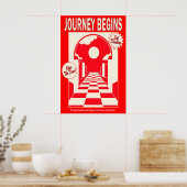 Rode Boog Kunstprint Reis Begint Poster (Keuken)