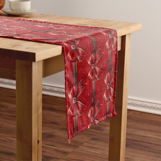 Rode Boog met Parels Tafel Runner Medium Tafelloper (Voorbeeld)
