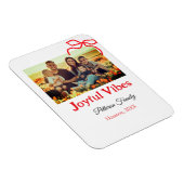 Rode boog vreugdevolle Vibes voeg familienaam foto Magneet (Rechterzijde)