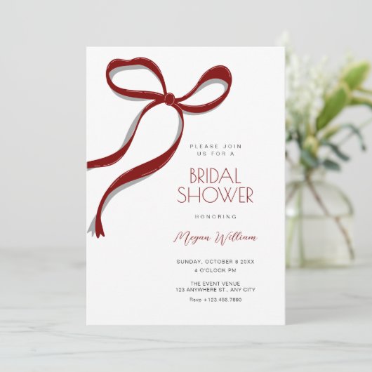 Rode boog vrijgezellenfeest kaart (Staand voorkant)