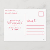  rode boog vrolijke kerstfoto feestdagenkaart (Achterkant)