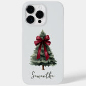 Rode Boog Waterverf Kerstboom Script Naam Case-Mate iPhone Case (Achterkant)