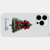 Rode Boog Waterverf Kerstboom Script Naam Case-Mate iPhone Case (Achterkant (horizontaal))