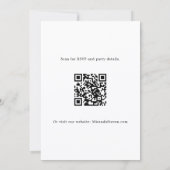Rode boog witte QR code Kerstfeest Kaart (Achterkant)