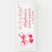 Rode Boog Ze sluit de knoop Bruidsfeest Spandoek (Verticaal)