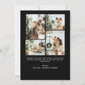 Rode Boog Zwarte Kerst Foto Feestdagenkaart (Achterkant)