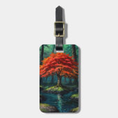 Rode boom bagagelabel (Voorkant verticaal)