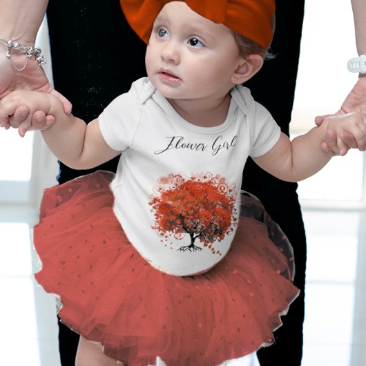 Rode Boom Bloem Meisje Bruiloft Party T-Shirts
