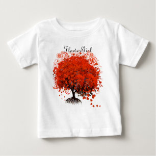 Rode boom bruiloft T-shirts