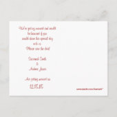 Rode Boom Bruiloft T-Shirts, Cadeaus, Stickers & B Aankondigingskaart (Achterkant)