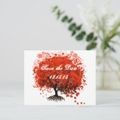 Rode Boom Bruiloft T-Shirts, Cadeaus, Stickers & F Aankondigingskaart (Staand voorkant)