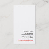 Rode boom Logo Eenvoudig wit Visitekaartje (Achterkant)