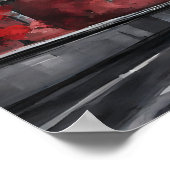 Rode boom met Big Ben Poster (Hoek)