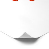 Rode boom met hartbladeren die vallen poster (Hoek)