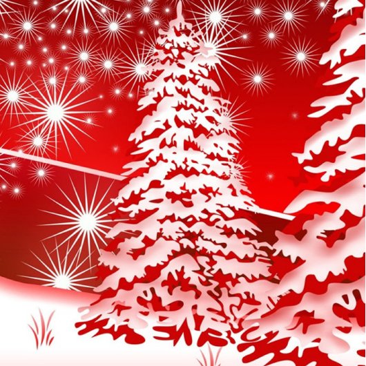 Rode boom met sneeuw Case-Mate iPhone case