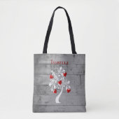 Rode boom van de Gepersonaliseerde Canvas tas van (Voorkant)
