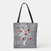 Rode boom van de Gepersonaliseerde Canvas tas van (Achterkant)