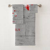 Rode boom van de Gepersonaliseerde Reeks van de De Bad Handdoek (Insitu)