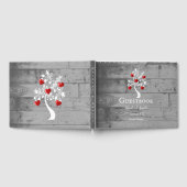 Rode boom van Hearts Wedding Guestbook Gastenboek (Volledig)