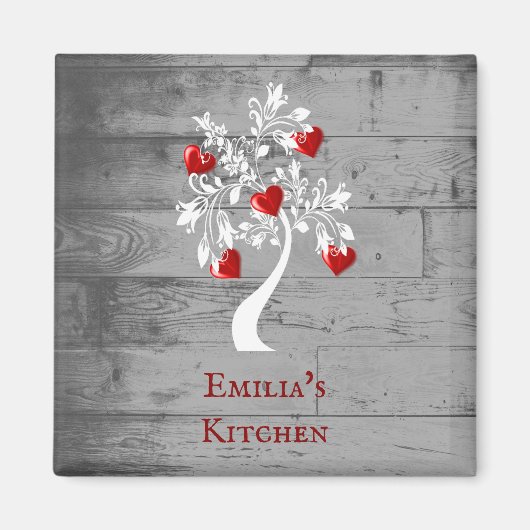 Rode boom van het Gepersonaliseerd Magnet van het  (Voorkant)