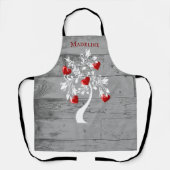 Rode boom van het Gepersonaliseerd Schort van het  (Voorkant)