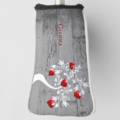 Rode boom van het hart Gepersonaliseerd Golfhoofd  Golfheadcover (Draai 90)