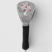 Rode boom van het hart Gepersonaliseerd Golfhoofd  Golfheadcover (Voorkant)