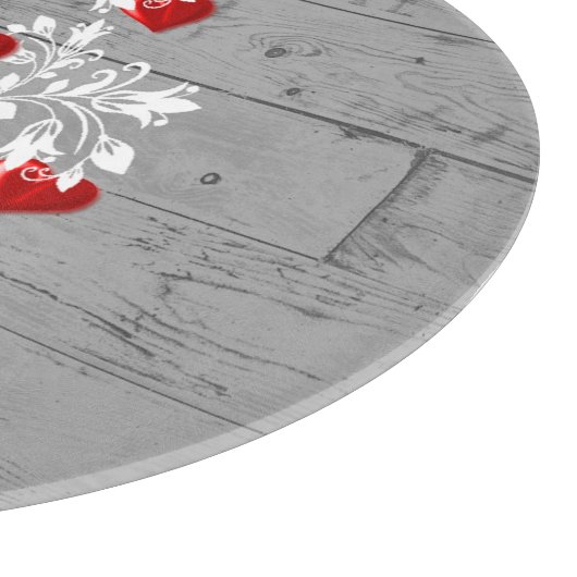 Rode boom van het hart Gepersonaliseerd snijvlak Snijplank (Hoek)