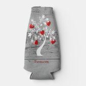 Rode boom van het hart Gepersonaliseerde flessenko Flesjeskoeler (Voorkant)