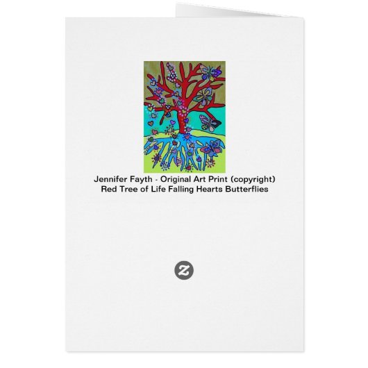 Rode boom van het leven die de harten van Butterfl (Achterkant)