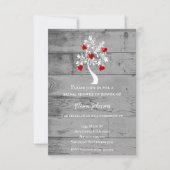 Rode boom van het Vrijgezellenfeest van de Harten  Kaart (Voorkant)