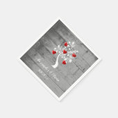 Rode boom van het Vrijgezellenfeest van de harten  Servet (Hoek)