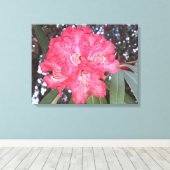 Rode boombloem canvas afdruk (Insitu (Houten vloer))