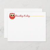 Rode boomgaard notitiekaartje (Voorkant / Achterkant)