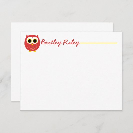 Rode boomgaard notitiekaartje (Voorkant / Achterkant)