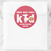 Rode boommoer gratis Kind meisje silhouet epinefri Ronde Sticker (Tas)