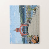 Rode boothuis op Seneca Lake Legpuzzel (Verticaal)