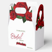 Rode bordeauxrode bloemen bruiloft Favor Dozen Bedankdoosjes (Geopend)