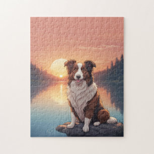 Rode Border Collie Legpuzzel