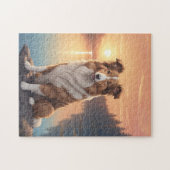 Rode Border Collie Legpuzzel (Horizontaal)