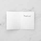 Rode borduurvormig ontwerp Dank u Bedankkaart (Binnen)