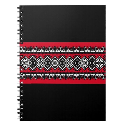 Rode Borduurwerk Notitieboek (Voorkant)