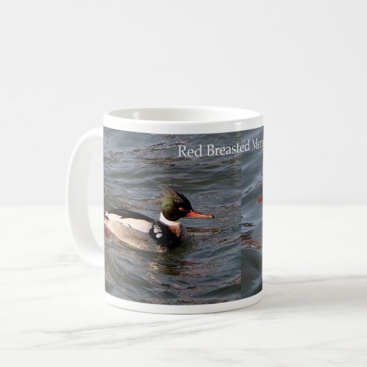 Rode borst Merganser mok (Voorkant links)