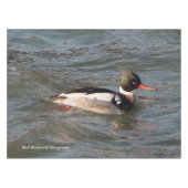 Rode Borst Merganser tafelkleed (Voorkant (Horizontaal))