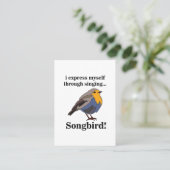 Rode Borst Zangvogel Visitekaartje (Staand voorkant)
